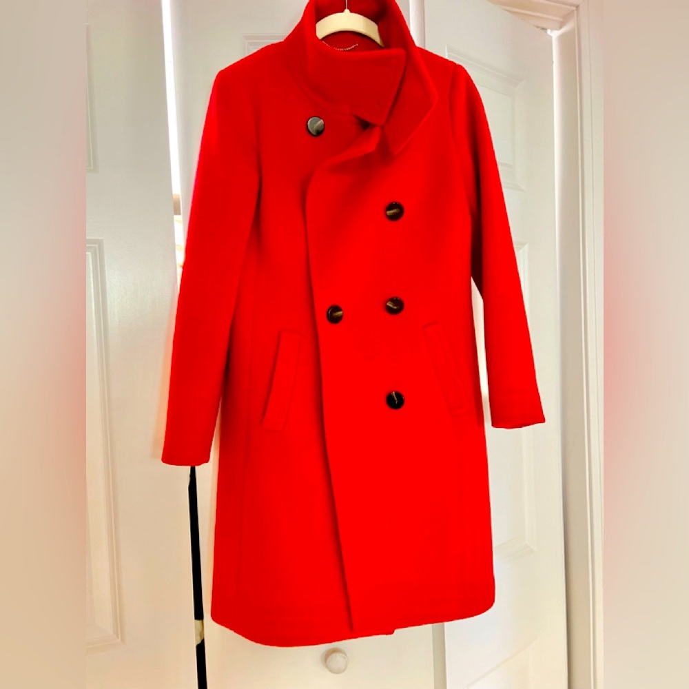 Ann Taylor red wool coat